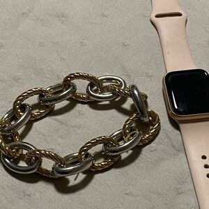 Silver and gold bracelet